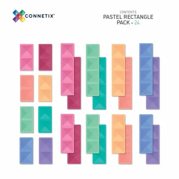 CONNETIX Pastel Ractangle Pack 24