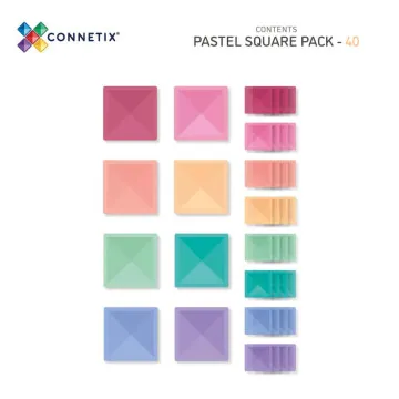 Connetix pastelni kvadrati za večje hiše stolpe in garaže