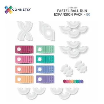 CONNETIX Pastel Ball Run Expansion Pack 80 