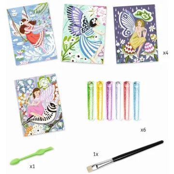 DJECO Glitter Boards Life of Fairies