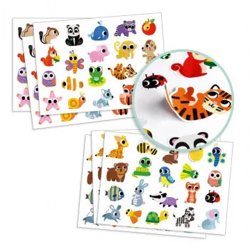 DJECO Otroške nalepke Baby Animals