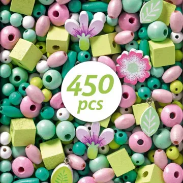 DJECO Set za izdelavo nakita Lesene perle Flower