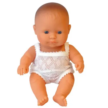MINILAND Dojenček igrača - Evro deklica + OBLAČILO