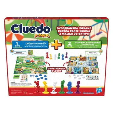 Cluedo Junior igra – igralna plošča in figurice v škatli
