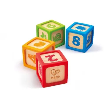 Hape Smart Start lesene kocke za dojenčke od 6 mesecev