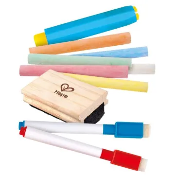Hape otroška tabla za risanje s kredami in flomastri