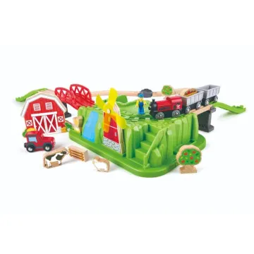 Hape Countryside Train Bucket Set z vedrom za shranjevanje
