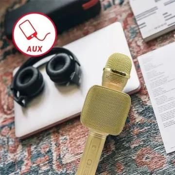 FOREVER Otroški mikrofon z bluetooth zvočnikom BMS-400, zlata