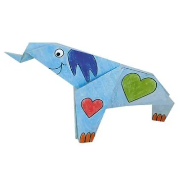 FRIDOLIN Origami za otroke Coloring Slon 