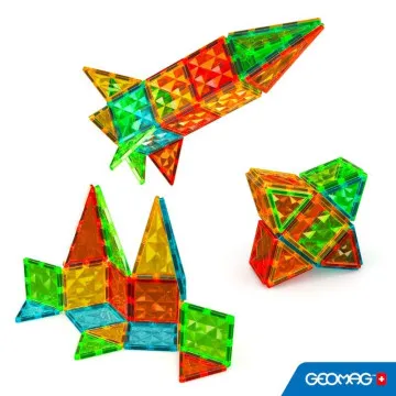 GEOMAG Magnetne kocke 32 Tiles Gems - Magnetne ploščice za otroke