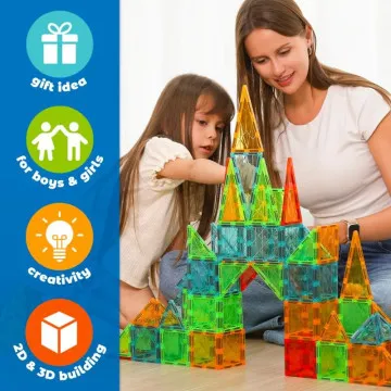 GEOMAG Magneti za otroke – Tiles Gems magnetne kocke 44