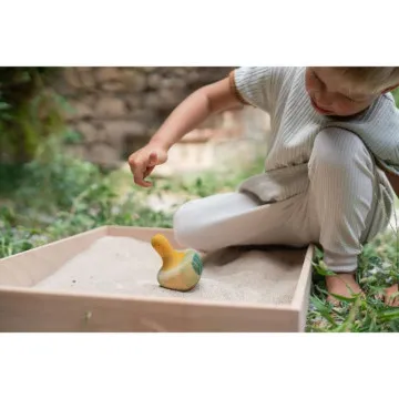 Grapat lesena vrtavka Bird – igrača za dojenčke 10+