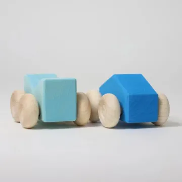 Grimm's Avtomobilčki Stacking Cars Blue - darilo za dojenčka