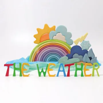 GRIMM'S Lesene igrače montessori 3 leta Weather
