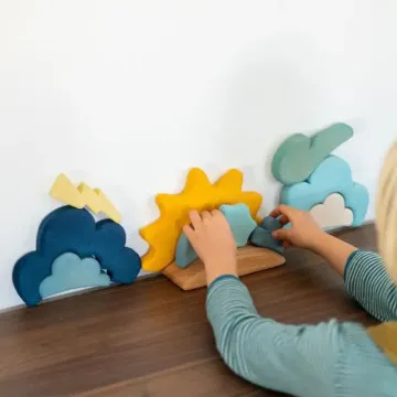 GRIMM'S Lesene igrače montessori 3 leta Weather