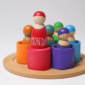 GRIMM’S Montessori igrače 1 leto Seven Friends in Bowls