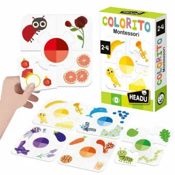 Headu Colorito Montessori Puzzle sestavljanke za otroke 2-4 leta