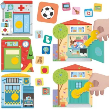 HEADU Montessori igra spomin Odkleni in poišči