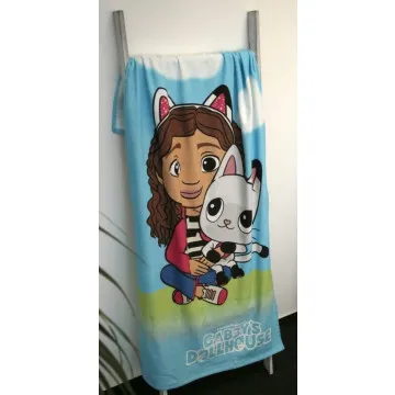 HERDING Otroška brisača za na plažo 75x150 cm Gabby's Dollhouse