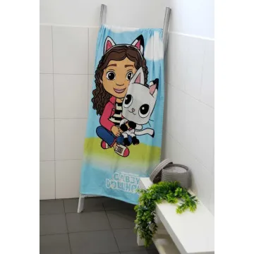 HERDING Otroška brisača za na plažo 75x150 cm Gabby's Dollhouse