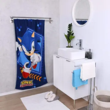 Ježek Sonic otroška brisača 75x150 cm