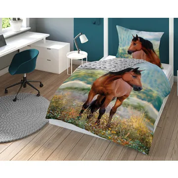 HOLLAND Otroška posteljnina 140x200 cm Konji