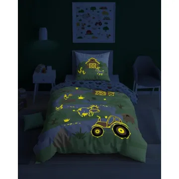 HOLLAND Otroška posteljnina Kmetija 140x200 Glow in the dark