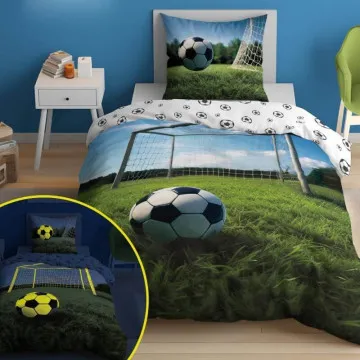 HOLLAND Posteljnina Nogomet Gol 140x200 cm Glow in the dark