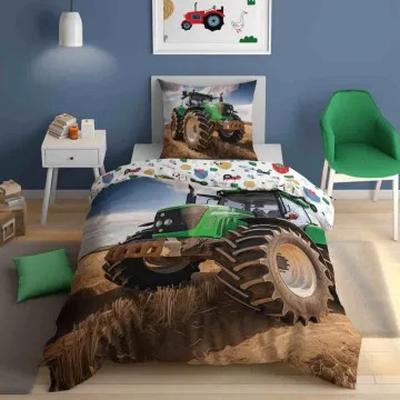 HOLLAND Posteljnina Traktor Farm 140x200 cm Glow in the dark