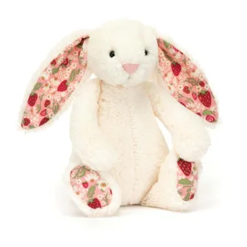 JELLYCAT Zajček Bunny Blossom Cream Berry S