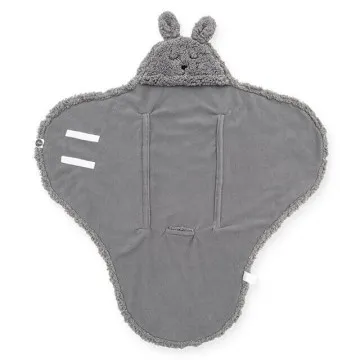 JOLLEIN Odeja za dojenčka Bunny, storm grey