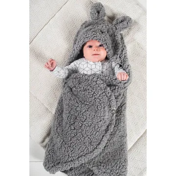 JOLLEIN Odeja za dojenčka Bunny, storm grey
