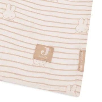  JOLLEIN Tetra pelene 115x115 cm Miffy Stripe Biscuit (2 kom)