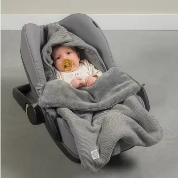 JOLLEIN Zimska vreča za voziček Basic Knit Stone Grey