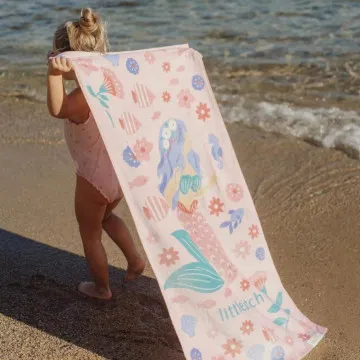 Otroška brisača za plažo z morsko deklico