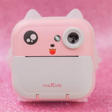 MAXLIFE Otroški fotoaparat in foto tiskalnik MXPC-100 Pink