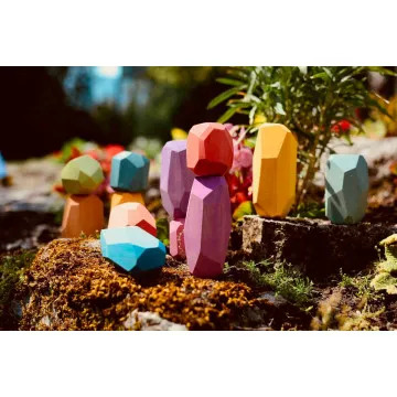 OCAMORA Lesene kocke Kamni (7 kos)