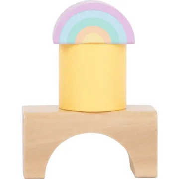 SMALL FOOT Lesene kocke Pastel v vedru