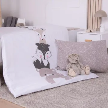BABYBEST Bombažna posteljnina Oeko-Tex 100x135 Gozdne živali