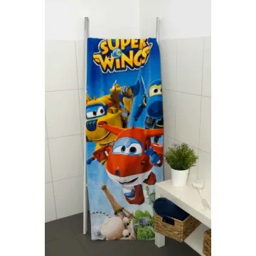 HERDING Otroška brisača za na plažo 75x150 cm Super Wings