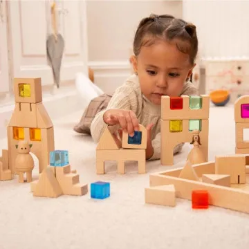 Tickit Lesene kocke za otrroke 3+ Gem Sensory