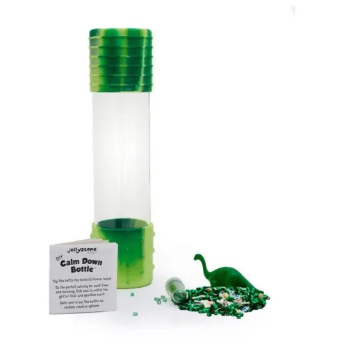 Jellystone DIY Calm Down Bottle Dino s silikonskimi pokrovčki
