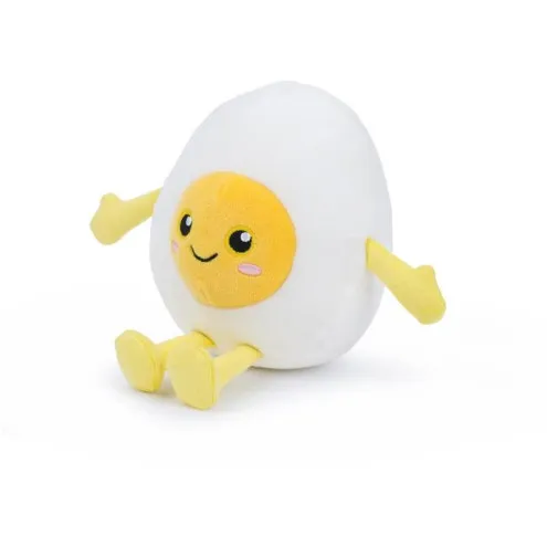 Squishy plišasta igrača Jajčka z rumenjakom in vezenim obrazom