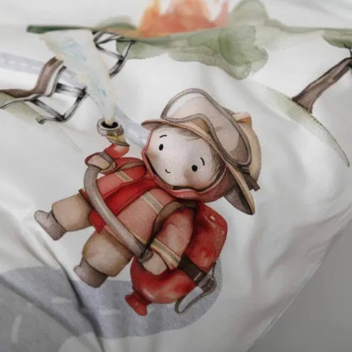 Babybest Posteljnina za dojenčke Gasilci 100x135 cm