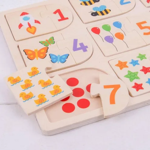 BIGJIGS Puzzle sestavljanke Števila