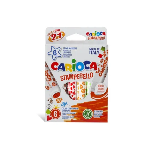 CARIOCA Flomastri z žigom (6 kos) 