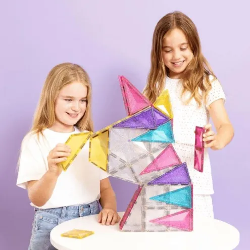 Connetix tiles Glitter Unicorn Pack – magnetne igrače za ustvarjanje