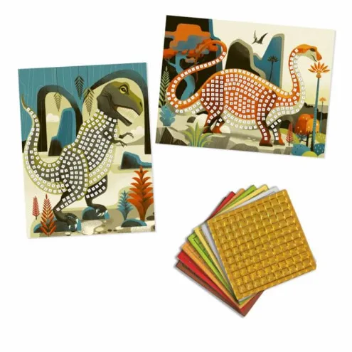 DJECO Otroške nalepke Mozaik Dinozavri 