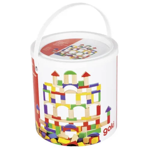 GOKI Lesene kocke v vedru Building Blocks