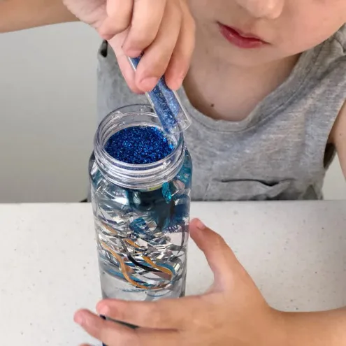 JELLYSTONE Senzorična steklenička DIY Blue